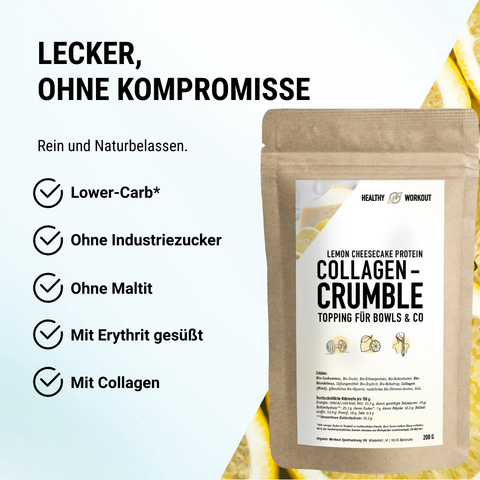 Collagen Protein-Crumble Lemon Cheesecake (200g)