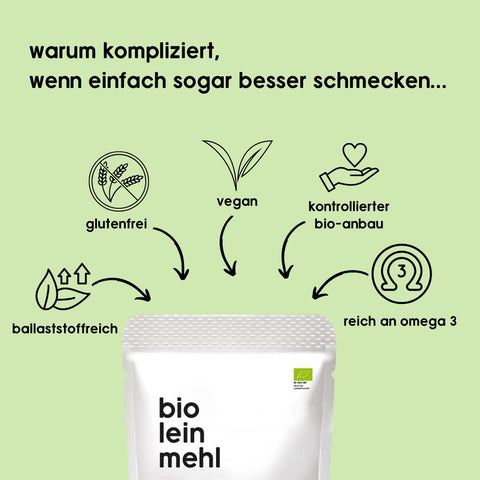 Organic premium linseed flour 750 g