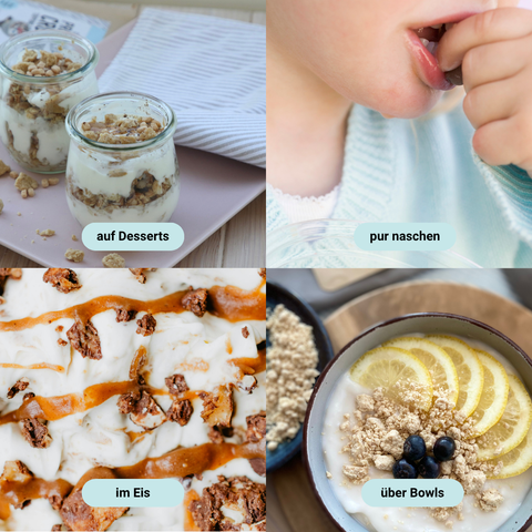 Crispy Vanilla Protein Crumble – bio, vegan mit Bio-Erythrit und Bio Erbsenprotein