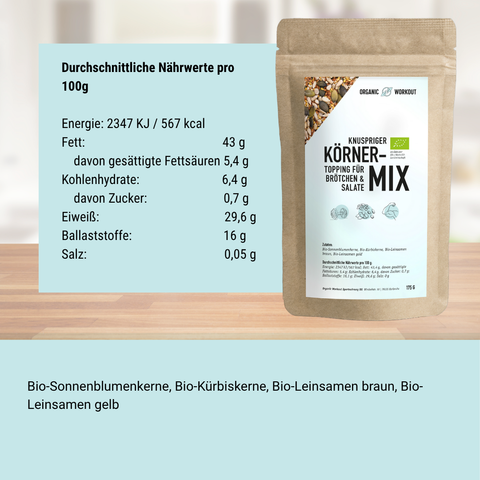 Bio Körner-Mix – ballaststoffreich, knusprig & vegan