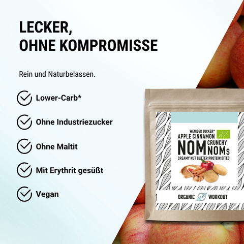 Apple Cinnamon Crunch NomNoms (Protein-Bites) – vegan mit Extra Protein