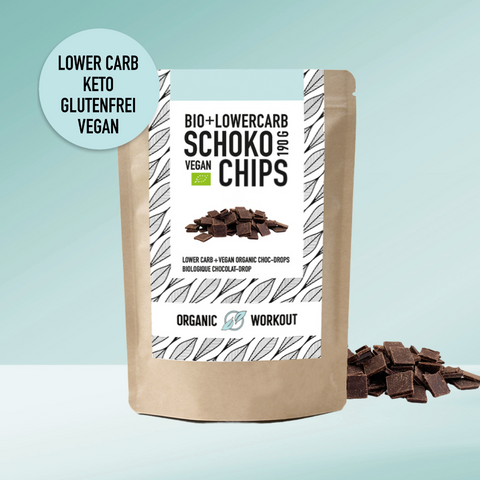Organic Low Sugar Chocolate Drops - lower-carb*, vegan, and sweetened with erythritol