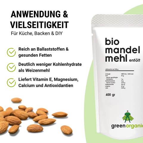 Organic Premium Almond Flour 400 g