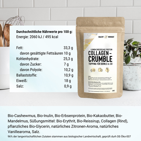 Collagen Protein-Crumble Lemon Cheesecake (200g)