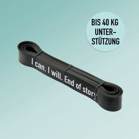 Fitness Band - Black - extra strong - up to 40 kg support for pull-ups and more