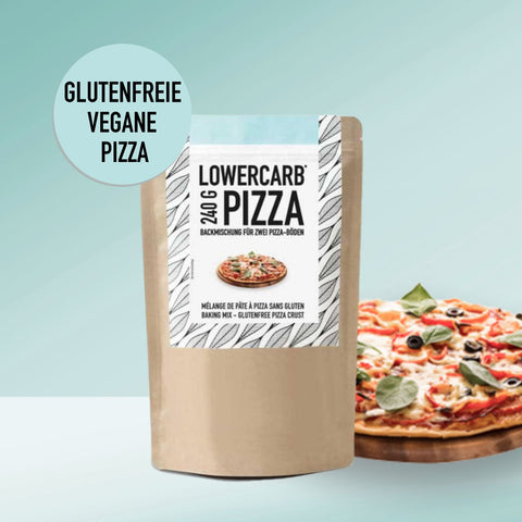 Lower-Carb Pizza Baking Mix for two gluten-free, vegan pizza crusts
