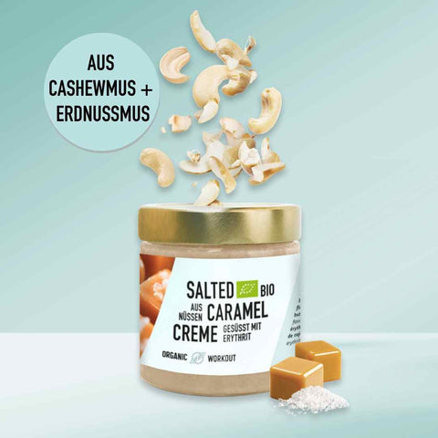 Organic Salted Caramel Nut Butter made from cashew nuts and special vanilla - vegan