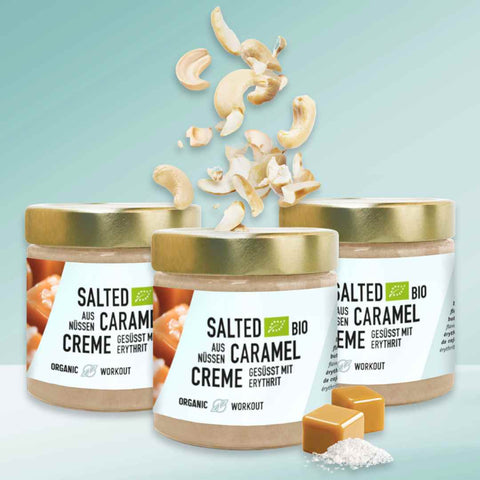 Organic Salted Caramel Nut Butter made from cashew nuts and special vanilla - vegan