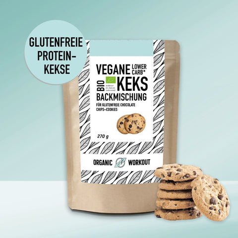 Organic Lower-Carb Vegan Cookie Baking Mix for gluten-free chocolate chip cookies and biscuits