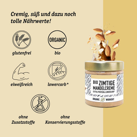 Organic Cinnamon Almond Butter with Whey Protein + Vanilla (limited special edition)