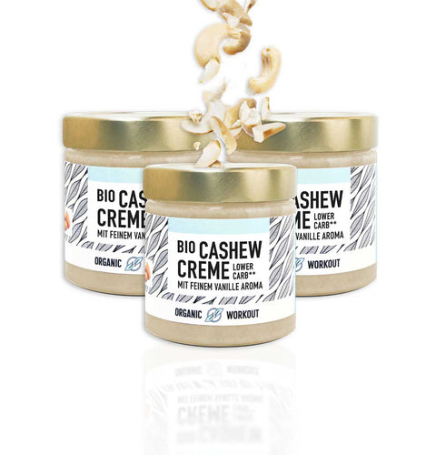 Creamy Vegan Organic Cashew Butter with a fine vanilla aroma