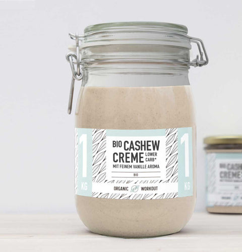 Creamy Vegan Organic Cashew Butter with a fine vanilla aroma