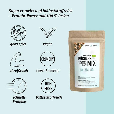 Bio Körner-Mix – ballaststoffreich, knusprig & vegan