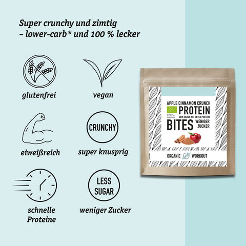 Apple Cinnamon Crunch NomNoms (Protein-Bites) – vegan mit Extra Protein