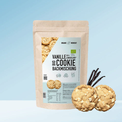 Organic Lower-Carb White Chocolate Biscuit Baking Mix for gluten-free cookies and biscuits with white chocolate chunks