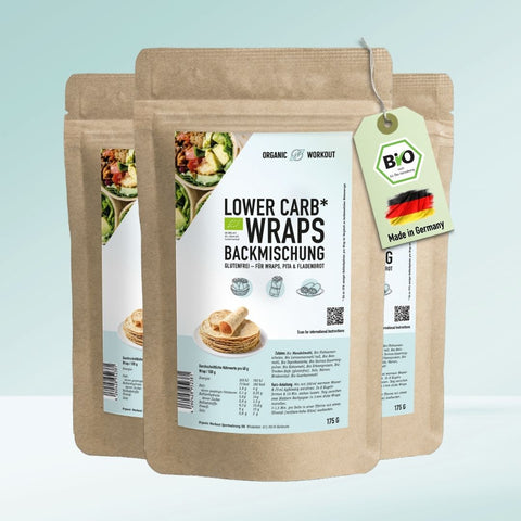 WRAPS LOWER-CARB* BACKMISCHUNG – glutenfrei, vegan, bio, Sauerteig, für Wraps & Fladenbrot