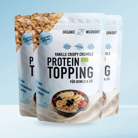 Crispy Vanilla Protein Crumble – bio, vegan mit Bio-Erythrit und Bio Erbsenprotein