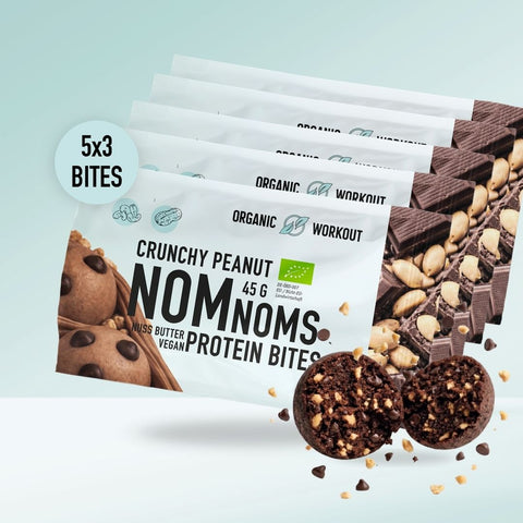 Crunchy Peanut Chocolate NomNoms (Protein-Bites) – bio, vegan mit Extra Protein
