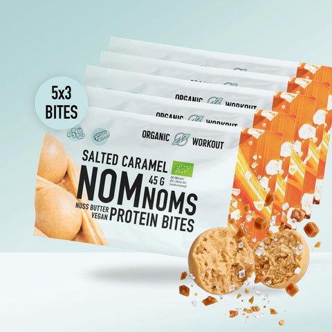 Salted Caramel NomNoms (Protein-Bites) – bio, vegan mit Bio-Erythrit und Bio Erbsenprotein