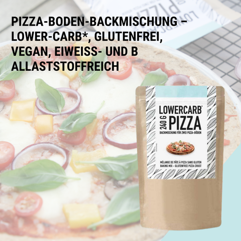 Lower-Carb Pizza Baking Mix for two gluten-free, vegan pizza crusts