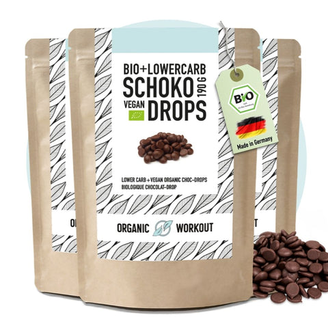 Organic Low Sugar Chocolate Drops - lower-carb*, vegan, and sweetened with erythritol