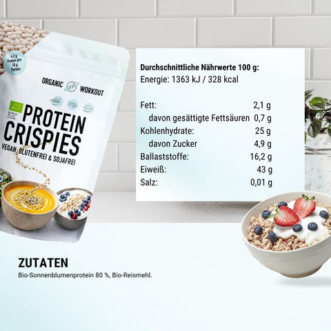 Bio Protein Crispies – glutenfrei, sojafrei, vegan