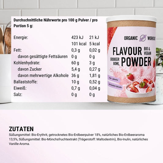 Bio Erdbeer Bowl Flavour Powder - 125 g