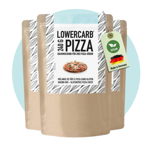 Lower-Carb Pizza Baking Mix for two gluten-free, vegan pizza crusts