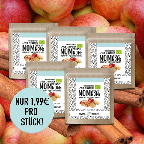 Apple Cinnamon Crunch NomNoms (Protein-Bites) – vegan mit Extra Protein
