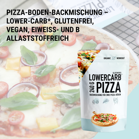 Lower-Carb Pizza Baking Mix for two gluten-free, vegan pizza crusts