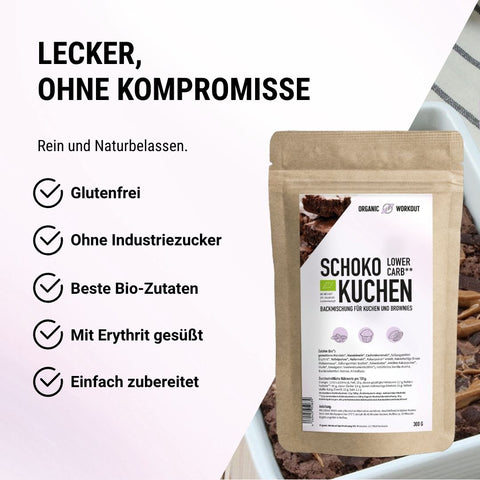 Organic Lower-Carb Chocolate Cake Baking Mix for cakes, brownies and more