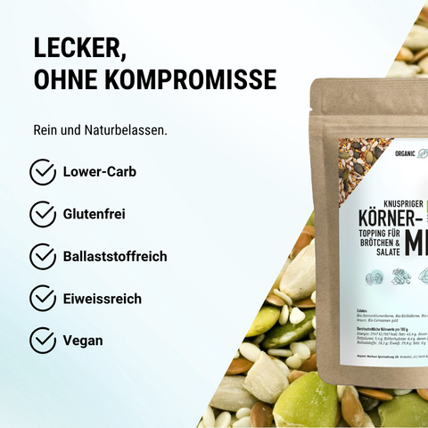 Bio Körner-Mix – ballaststoffreich, knusprig & vegan