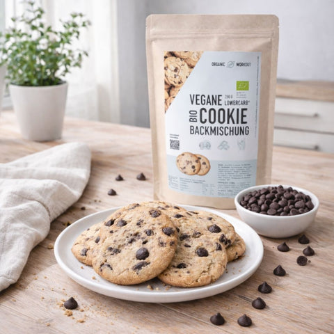 Organic Lower-Carb Vegan Cookie Baking Mix for gluten-free chocolate chip cookies and biscuits
