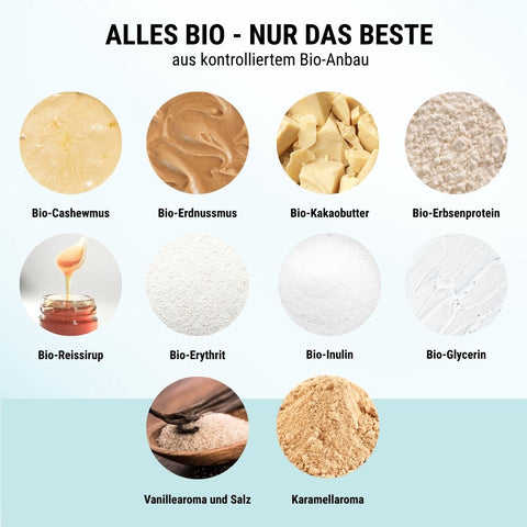 Salted Caramel NomNoms (Protein-Bites) – bio, vegan mit Bio-Erythrit und Bio Erbsenprotein