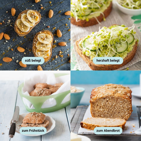 HELLE LOWER-CARB* BRÖTCHEN BACKMISCHUNG – glutenfrei, vegan, bio, Sauerteig, für Brötchen & Brot-Alternative