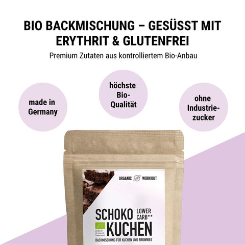 Organic Lower-Carb Chocolate Cake Baking Mix for cakes, brownies and more