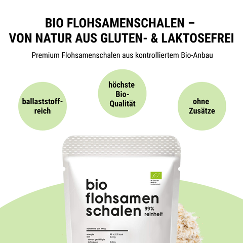 Organic Premium Psyllium Husk 99% - 500g