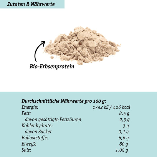 Vegan Organic Pea Protein - neutral taste