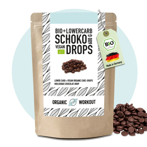 Organic Low Sugar Chocolate Drops - lower-carb*, vegan, and sweetened with erythritol