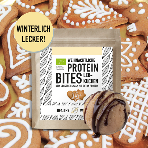 Lebkuchen NomNom Protein Bites – bio, vegan mit Extra pflanzlichem Protein