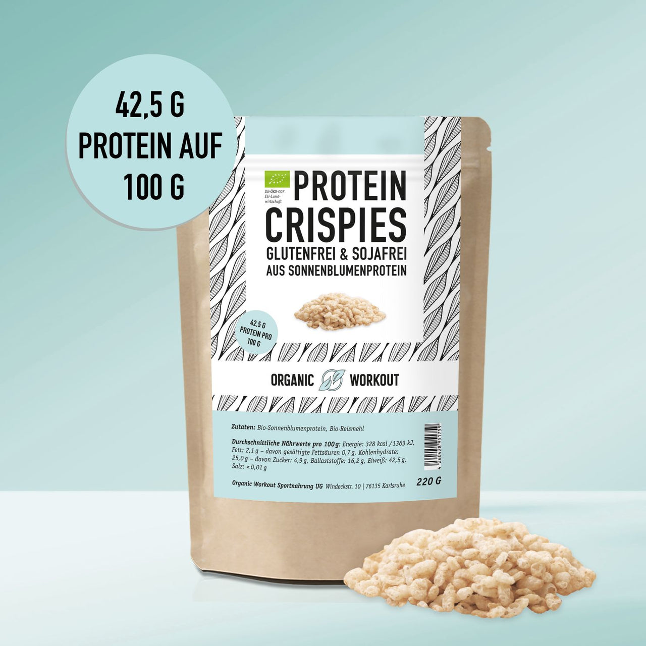 Bio Protein Crispies Glutenfrei Sojafrei Vegan Organic Workout bio-protein-crispies-glutenfrei-sojafrei-vegan-organic-workout