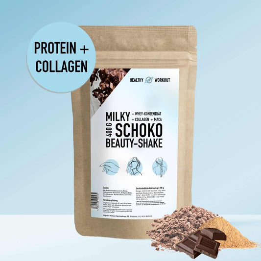 Milky Choco BEAUTY SHAKE mit Bio-Wheyprotein + Collagen + Maca