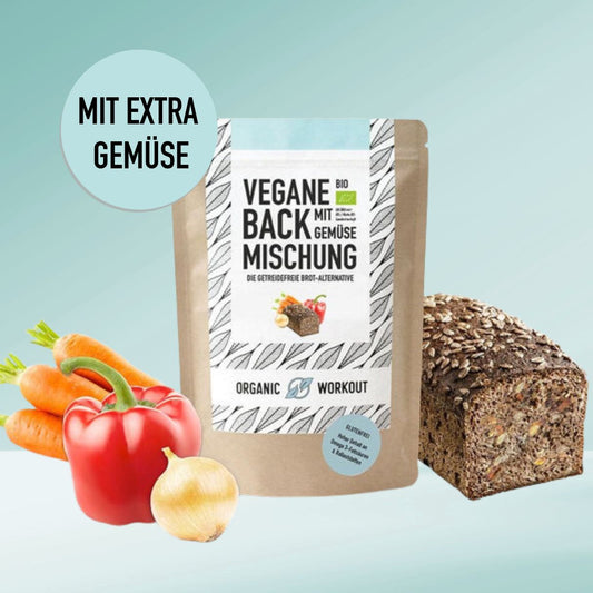 Vegan Organic Bread Baking Mix with Vegetables, the protein-rich, lower-carb* bread alternative