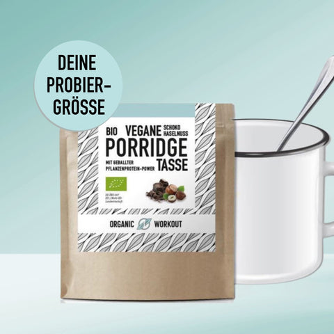 Organic Protein Porridge Cup Chocolate Hazelnut vegan