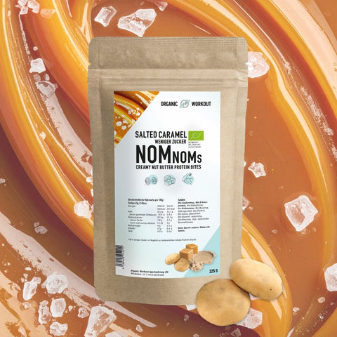 Salted Caramel NomNoms (Protein-Bites) – bio, vegan mit Bio-Erythrit und Bio Erbsenprotein