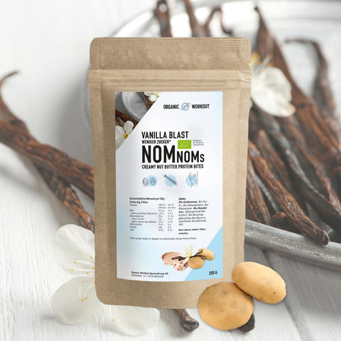 Vanilla Blast NomNoms (Protein-Bites) – bio, vegan mit Bio-Erythrit und Bio Erbsenprotein