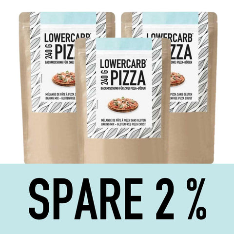 Lower-Carb Pizza Baking Mix for two gluten-free, vegan pizza crusts