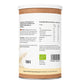 Bio Lemon Cheesecake Flavour Powder Dose von Organic Workout, Rückseite mit Zutaten und Nährwerten