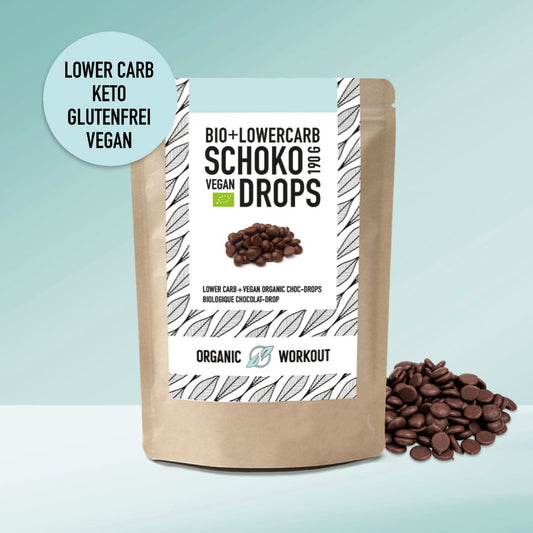Organic Low Sugar Chocolate Drops - lower-carb*, vegan, and sweetened with erythritol