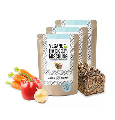 Vegan Organic Bread Baking Mix with Vegetables, the protein-rich, lower-carb* bread alternative